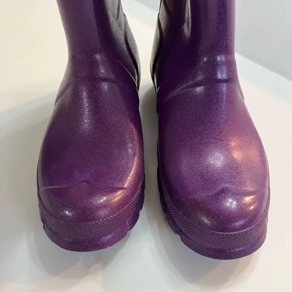 Hunter Boots original Tall rain boots in Purple Glitter sparkle size 7 - Picture 2 of 10
